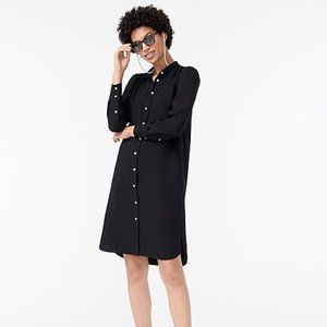 J. Crew Long Sleeve Puff Shoulder 365 Crepe Dress